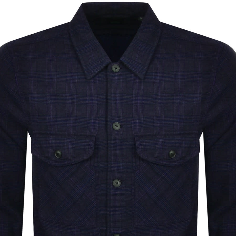 Alternative Image for ProductBOSS Loflash Long Sleeved Overshirt Navy2